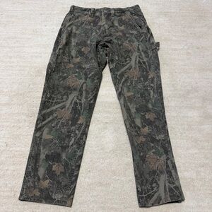 Abercrombie Fitch Real Tree Camo Carpenter Pants Loose Fit Men's ACTUAL 31x30